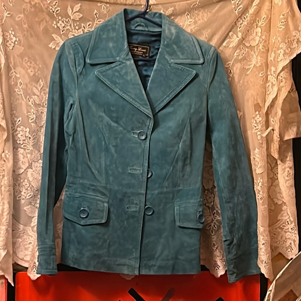 classic luxuries Terry Lewis Xenakis 100 percent leather, aquamarine
